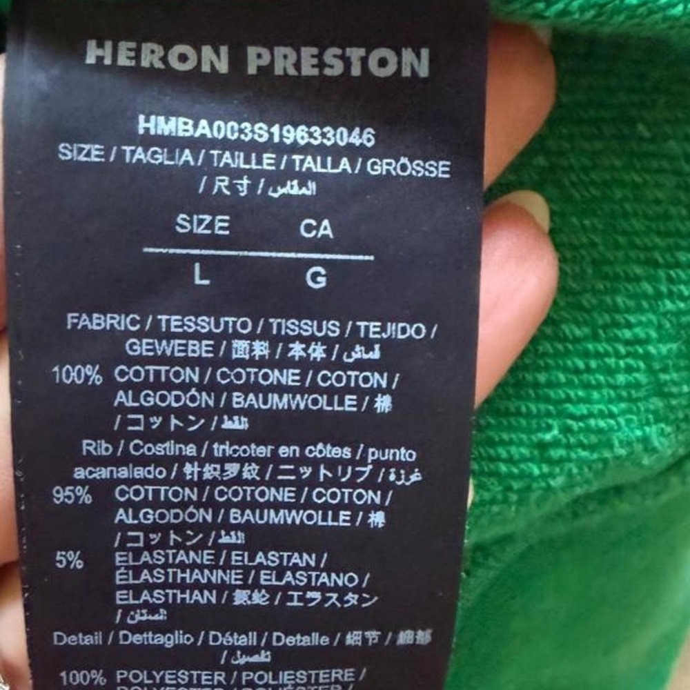 Heron Preston Style Magic Spiderweb Graphic Crewneck Sweatshirt Green L - Picture 9 of 13